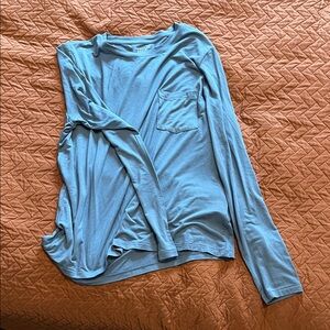 American Eagle Outfitters Light Blue Long Sleeve Tee